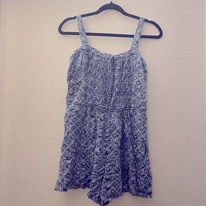 Blue Floral Romper